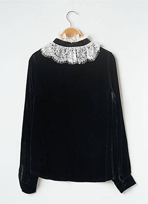Top elasticitate mâneci lungi negru MONOPRIX femeie
