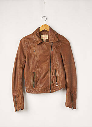 Geacă din piele maro LEVIS femeie