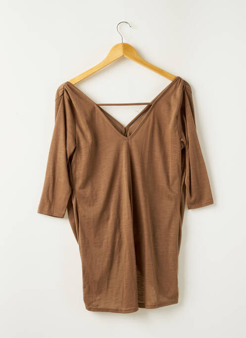 Tunică mâneci scurte maro RIVER ISLAND femeie