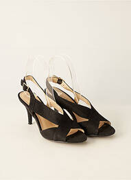 Sandale/pantofi decupați toc cui. toc de 7 la 9 cm negru ANDRE femme