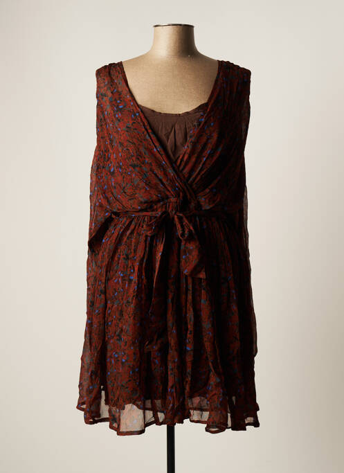 Rochie midi maro LOUIZON femeie