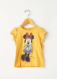 Tricou elasticitate mâneci scurte galben NAME IT fată