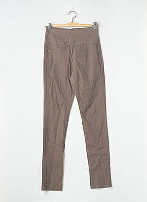 Pantalon slim maro PIECES femeie