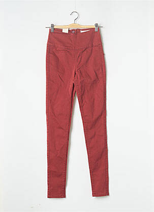 Pantalon slim roșu PIECES femeie