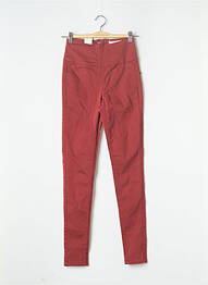 Pantalon slim roșu PIECES femeie