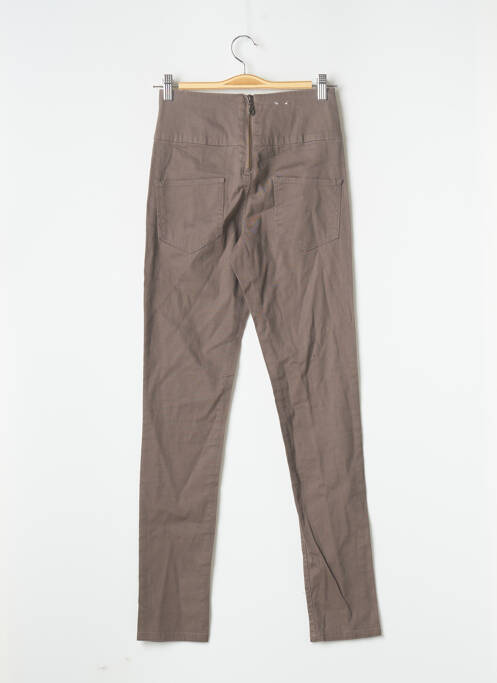 Pantalon slim maro PIECES femeie