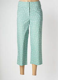 Pantalon trei sferturi talie înaltă talie înaltă verde ZILCH femme