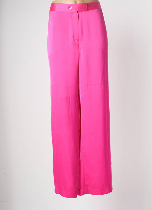 Pantalon larg roz 100 % FEMININ PARIS femeie