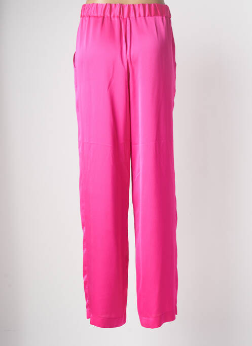 Pantalon larg roz 100 % FEMININ PARIS femeie