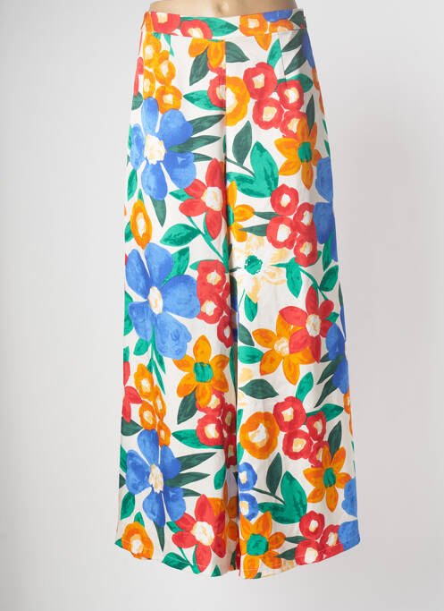 Pantalon larg alb TRAFFIC PEOPLE femeie