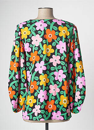 Bluză imprimeu floral mâneci lungi verde TRAFFIC PEOPLE femeie