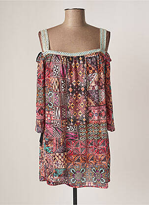 Tunică mâneci scurte roz LO! LES FILLES femeie