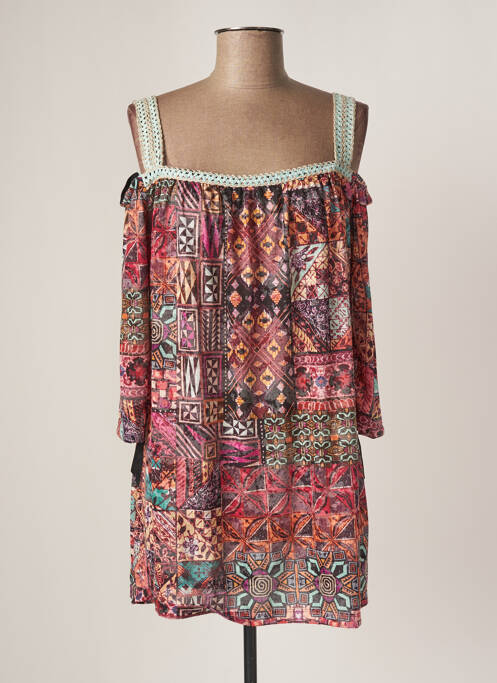 Tunică mâneci scurte roz LO! LES FILLES femeie