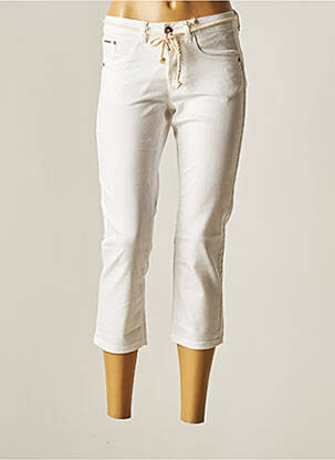 Pantalon trei sferturi alb CREAM femeie