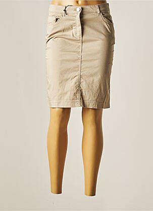 Fustă midi bej EAST DRIVE femeie