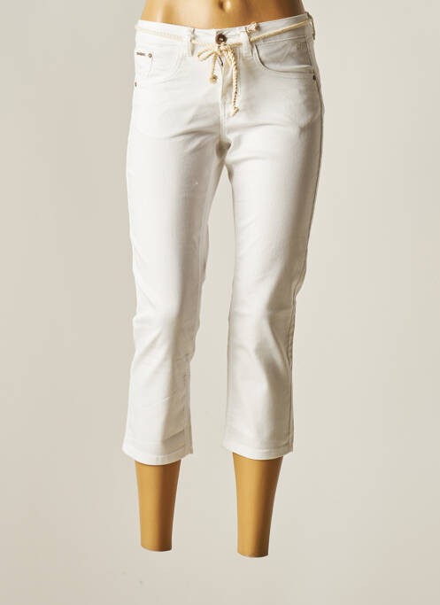 Pantalon trei sferturi alb CREAM femeie