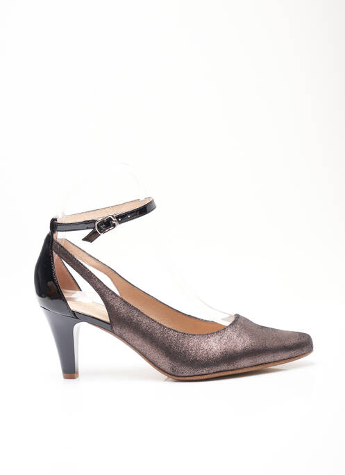 Pantofi cu toc maro SWEET femeie