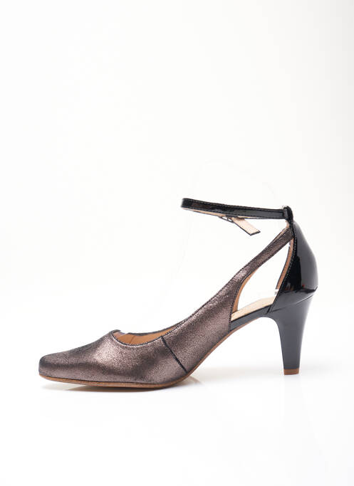 Pantofi cu toc maro SWEET femeie