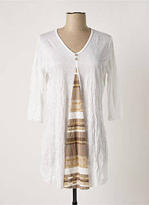 Tunică mâneci scurte maro EVA TRALALA femeie