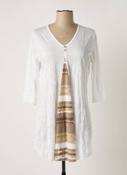 Tunică mâneci scurte maro EVA TRALALA femeie