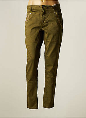 Pantalon slim elasticitate mărime normală verde CREAM femeie