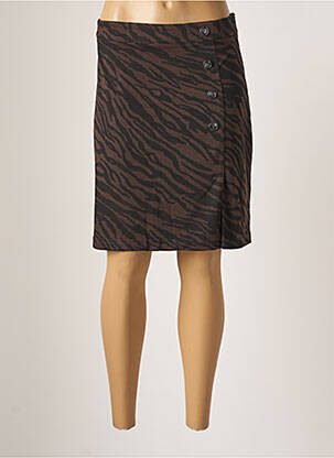 Fustă midi maro ICHI femeie