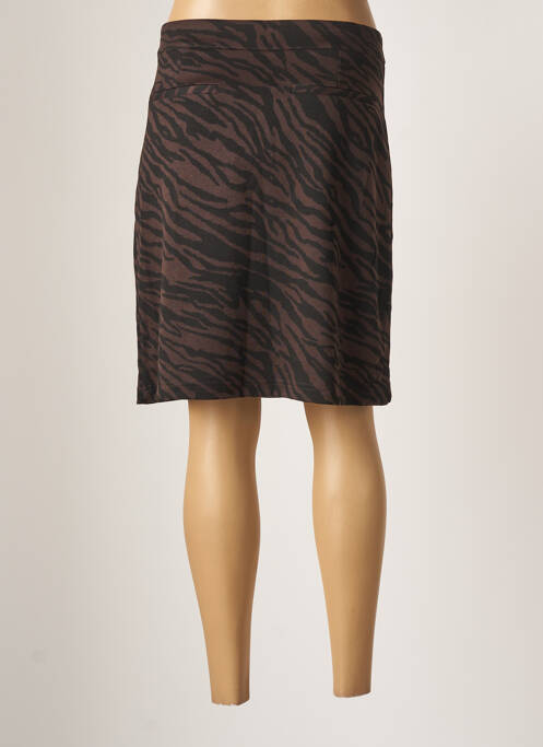 Fustă midi maro ICHI femeie