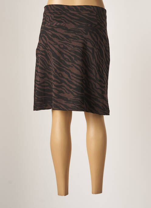 Fustă midi maro ICHI femeie