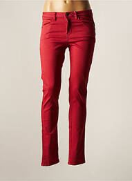 Pantalon slim broderie cu nituri mărime normală roșu C'EST BEAU LA VIE femme