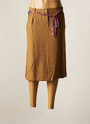 Fustă midi maro CHRISTINE LAURE femeie