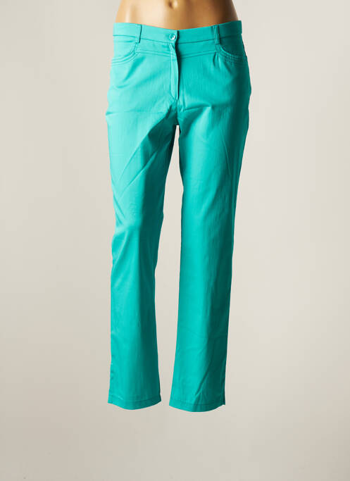 Pantalon slim verde CHRISTINE LAURE femeie