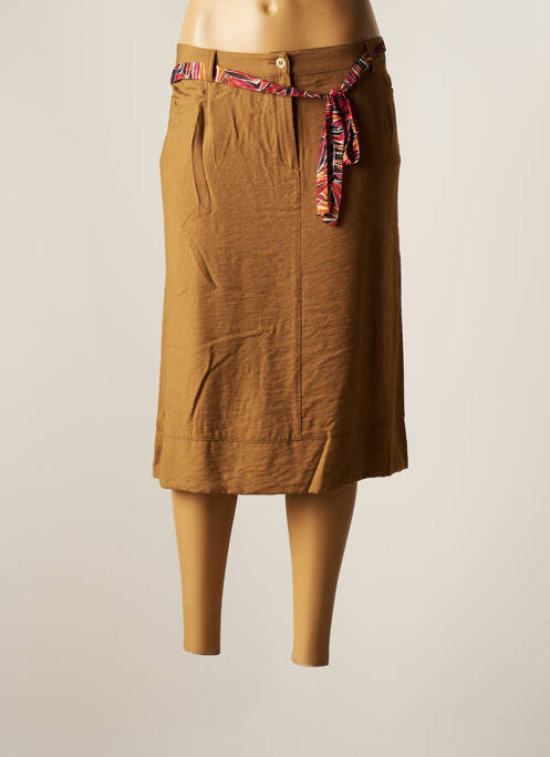 Fustă midi maro CHRISTINE LAURE femeie