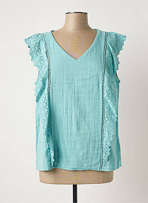 Top albastru C'EST BEAU LA VIE femeie