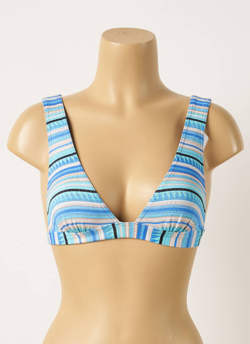 Sutien de costum de baie elasticitate sutien cupe întregi cu decolteu înalt albastru BANANA MOON femme