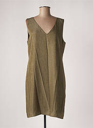 Rochie midi închidere cu fermoar la spate mâneci scurte verde MOLLY BRACKEN femme
