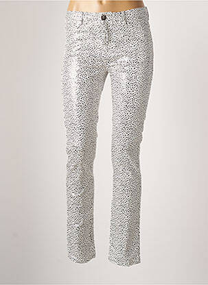 Pantalon slim alb MAYJUNE femeie