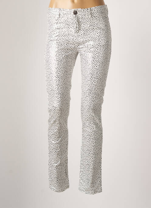 Pantalon slim alb MAYJUNE femeie