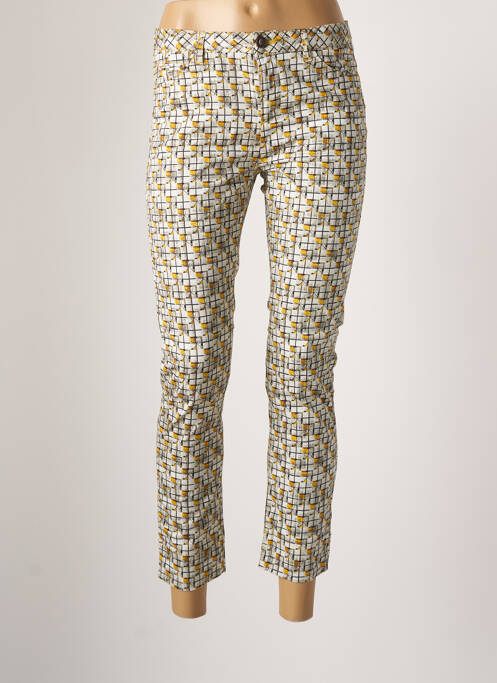 Pantalon chino țesătură poplin mărime normală galben MAYJUNE femme