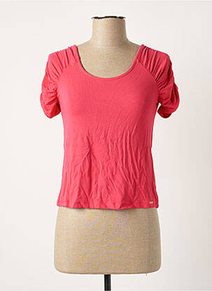 Top elasticitate mâneci scurte roz PAUL BRIAL femme