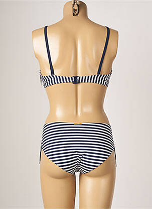 Costum de baie din două piese elasticitate top sutien modelat albastru LIDEA femeie