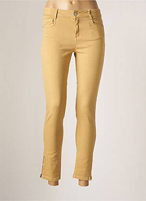Pantalon slim galben CARLA KOPS femeie