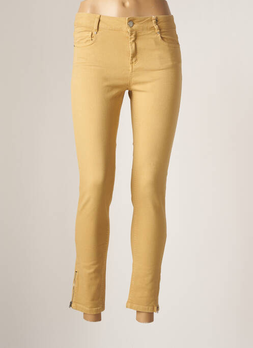 Pantalon slim galben CARLA KOPS femeie