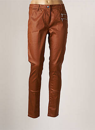 Pantalon slim maro JULIE GUERLANDE femeie