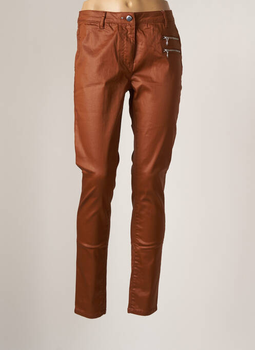 Pantalon slim maro JULIE GUERLANDE femeie