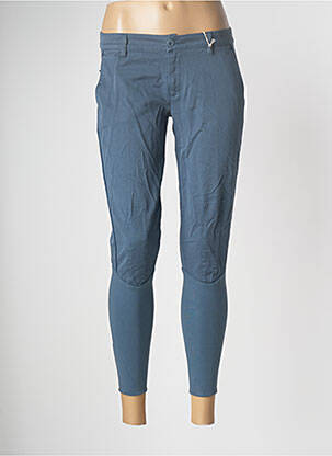 Pantalon 7/8 elasticitate talie joasă albastru EUROPEAN CULTURE femeie