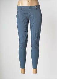 Pantalon 7/8 elasticitate talie joasă albastru EUROPEAN CULTURE femeie
