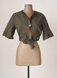 Jachete casual guler rotund verde BELLOCOTON femeie