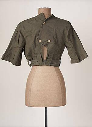 Jachete casual guler rotund verde BELLOCOTON femeie