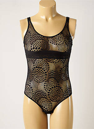 Body de lenjerie efect material satinat negru SIMONE PERELE femeie