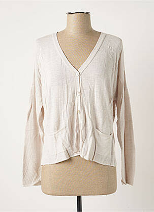 Vestă cu mâneci lungi bej POLES femeie